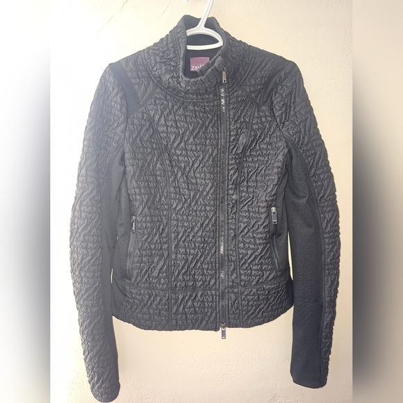 Zella Z Stretch Moto Jacket in Black - Picture 7 of 9